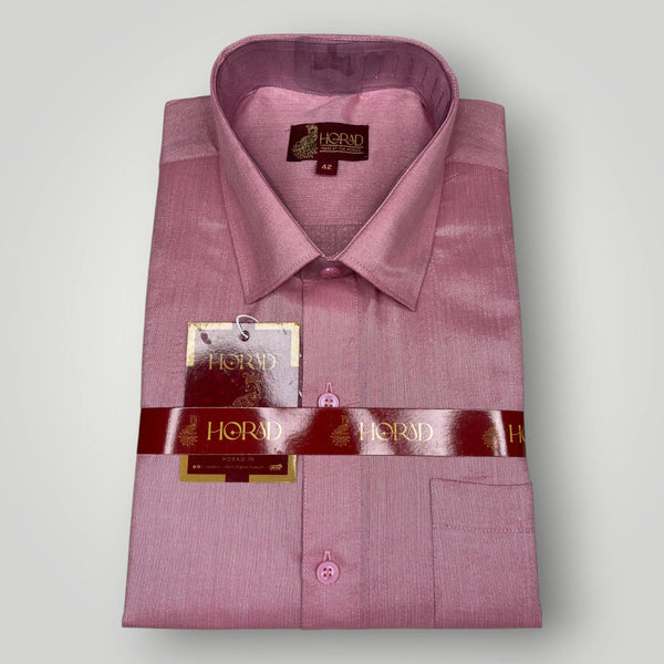 Horad Kora Cotton Tissue Light Pink Shirt+Dhoti