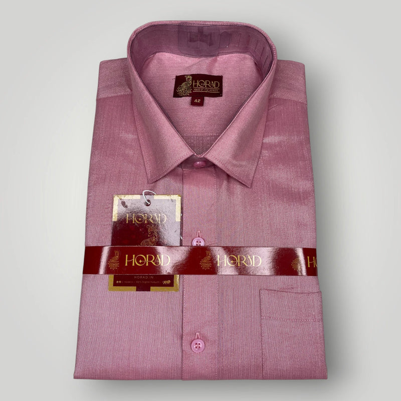 Horad Kora Cotton Tissue Light Pink Shirt+Dhoti