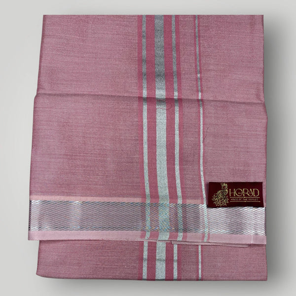 Horad Kora Cotton Tissue Light Pink Shirt+Dhoti