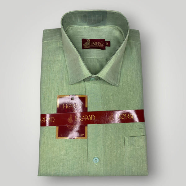 Horad Kora Cotton Tissue Apple Green Shirt+Dhoti