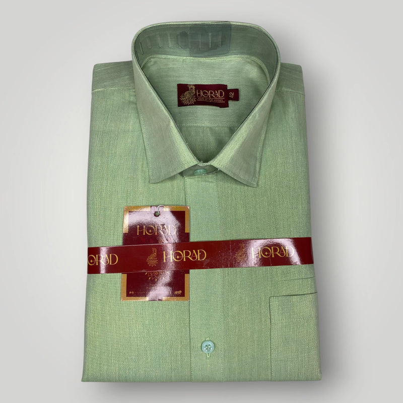 Horad Kora Cotton Tissue Apple Green Shirt+Dhoti