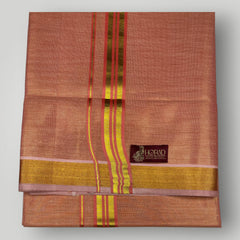 Horad Kora Cotton Tissue Dark Red Shirt+Dhoti