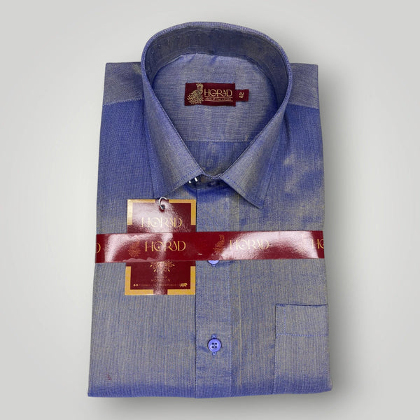 Horad Kora Cotton Tissue Navy Blue Shirt+Dhoti