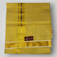 Horad Kora Cotton Tissue Dark Gold Shirt+Dhoti