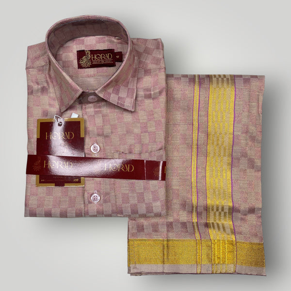 Horad Kora Cotton Tissue Square Emboss Magenta Kids Set