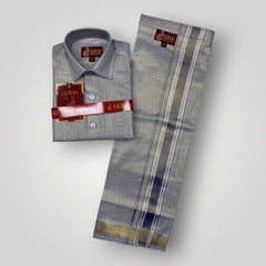 Horad Kora Cotton Tissue Bluish Grey Kids Set