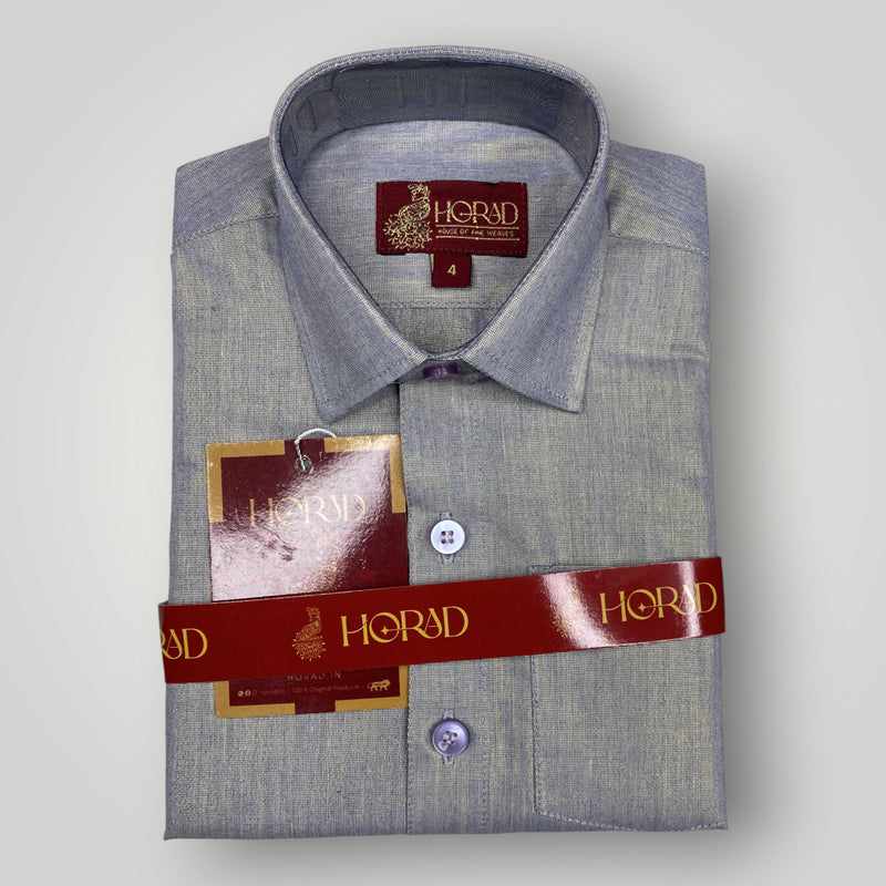 Horad Kora Cotton Tissue Bluish Grey Kids Set