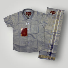 Horad Kora Cotton Tissue Bluish Grey Kids Set