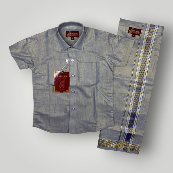 Horad Kora Cotton Tissue Bluish Grey Kids Set