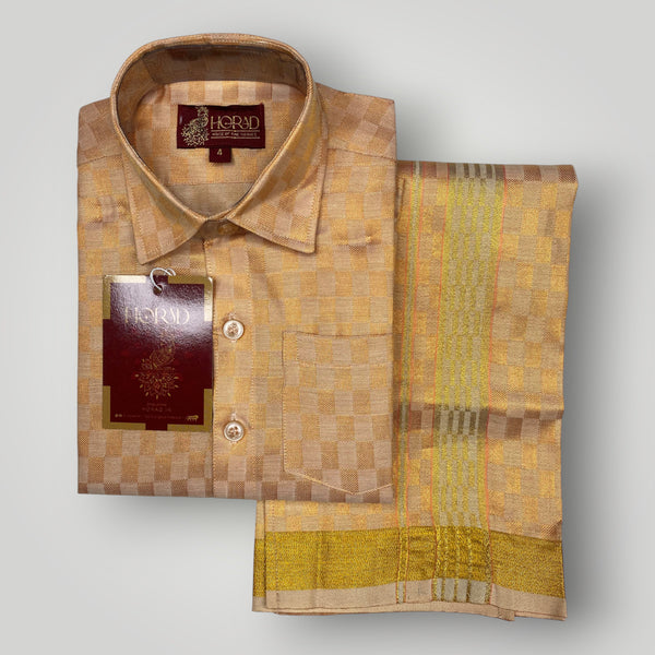 Horad Kora Cotton Tissue Square Emboss Light Copper Kids Set