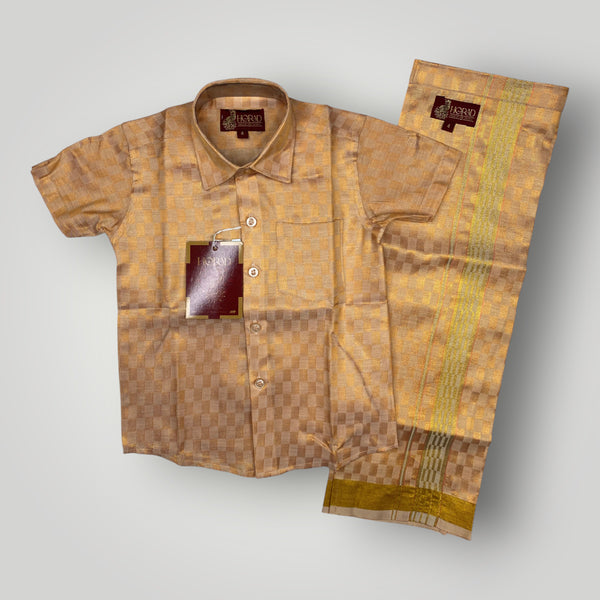 Horad Kora Cotton Tissue Square Emboss Light Copper Kids Set