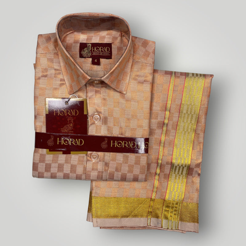 Horad Kora Cotton Tissue Square Emboss Red Kids Set