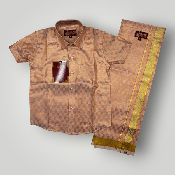 Horad Kora Cotton Tissue Square Emboss Red Kids Set