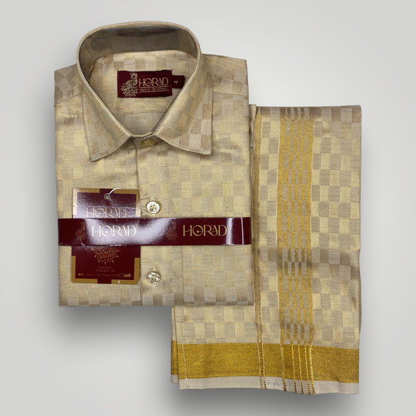 Horad Kora Cotton Tissue Square Emboss Light Gold Kids Set