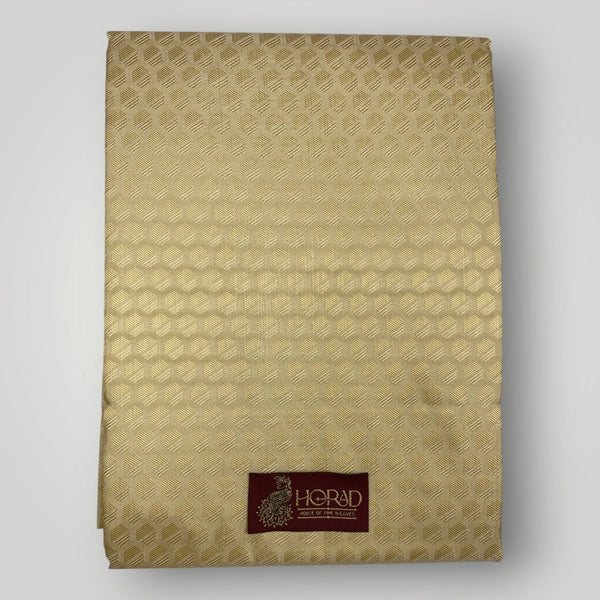 Horad Premium Art Silk Gold Emboss Shirt Material+Dhoti