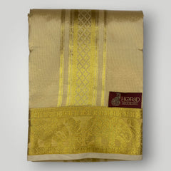 Horad Premium Art Silk Gold Shirt Material+Dhoti
