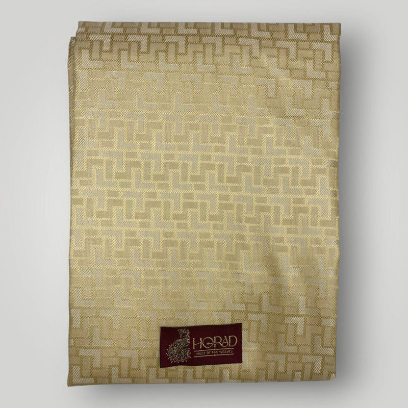 Horad Premium Art Silk Gold Emboss Shirt Material+Dhoti