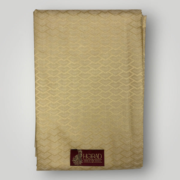 Horad Premium Art Silk Gold Emboss Shirt Material+Dhoti