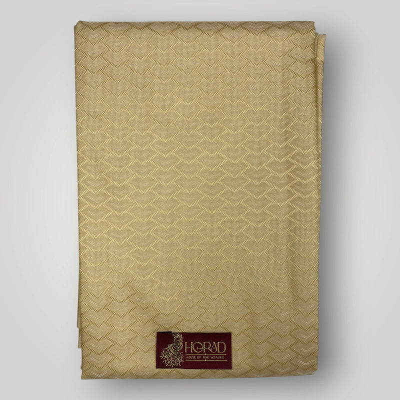 Horad Premium Art Silk Gold Emboss Shirt Material+Dhoti