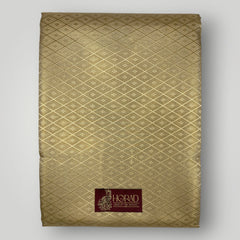 Horad Premium Art Silk Tissue Gold Emboss Shirt Material + Dhoti + Angavastram