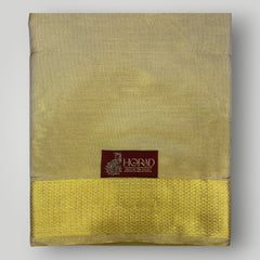 Horad Premium Art Silk Tissue Gold Shirt Material+Dhoti