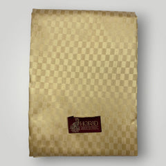 Horad Premium Art Silk Gold Emboss Elephant Border Shirt Material + Dhoti ( 2 in 1)