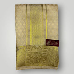 Horad Premium Art Silk Gold Emboss Shirt Material + Dhoti ( 2 in 1)