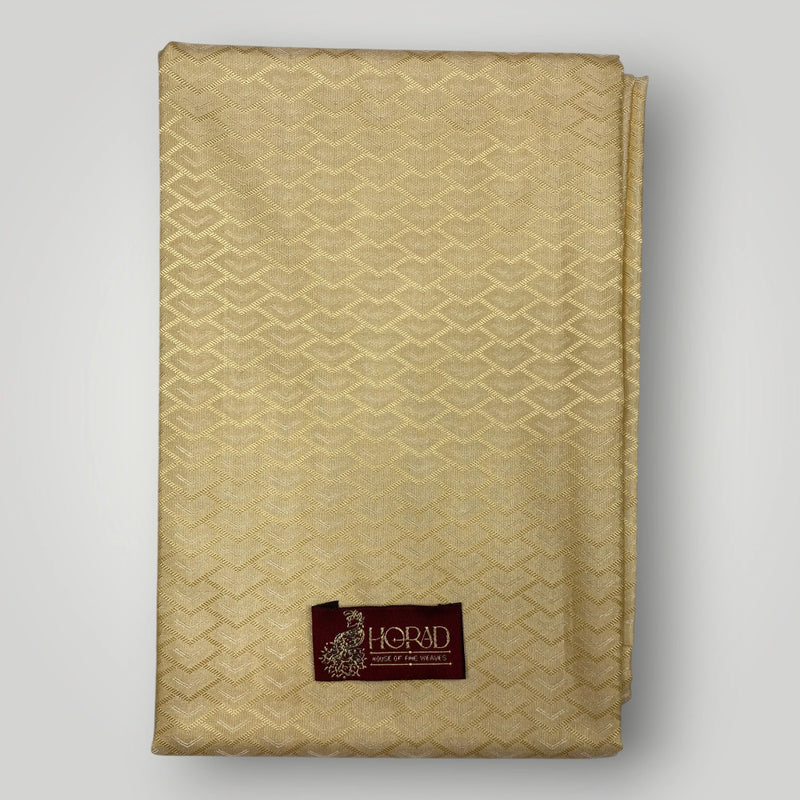 Horad Premium Art Silk Gold Emboss Shirt Material + Dhoti ( 2 in 1)
