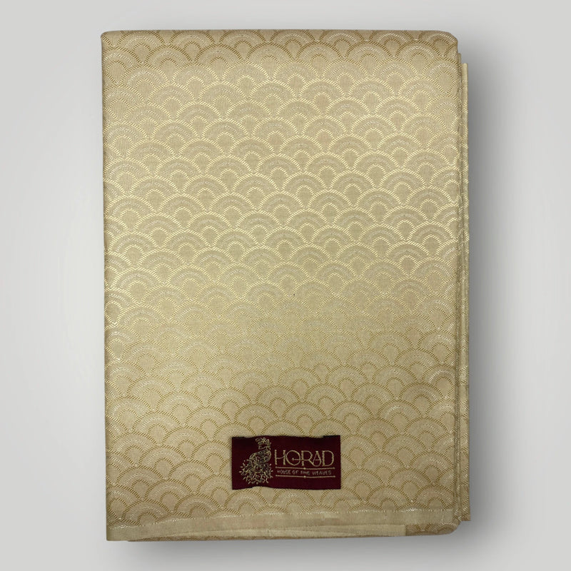Horad Premium Art Silk Gold Emboss Shirt Material + Dhoti ( 2 in 1)