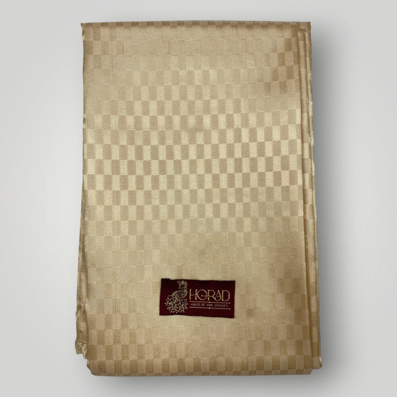 Horad Premium Art Silk Gold Emboss Shirt Material + Dhoti ( 2 in 1)