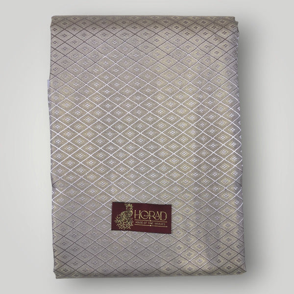 Horad Premium Art Silk lavender Double Warp Shirt Material + Dhoti (2 in 1)