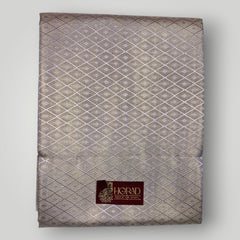 Horad Premium Art Silk Tissue Double Warp Lavender Emboss Shirt Material + Dhoti (2 in 1)