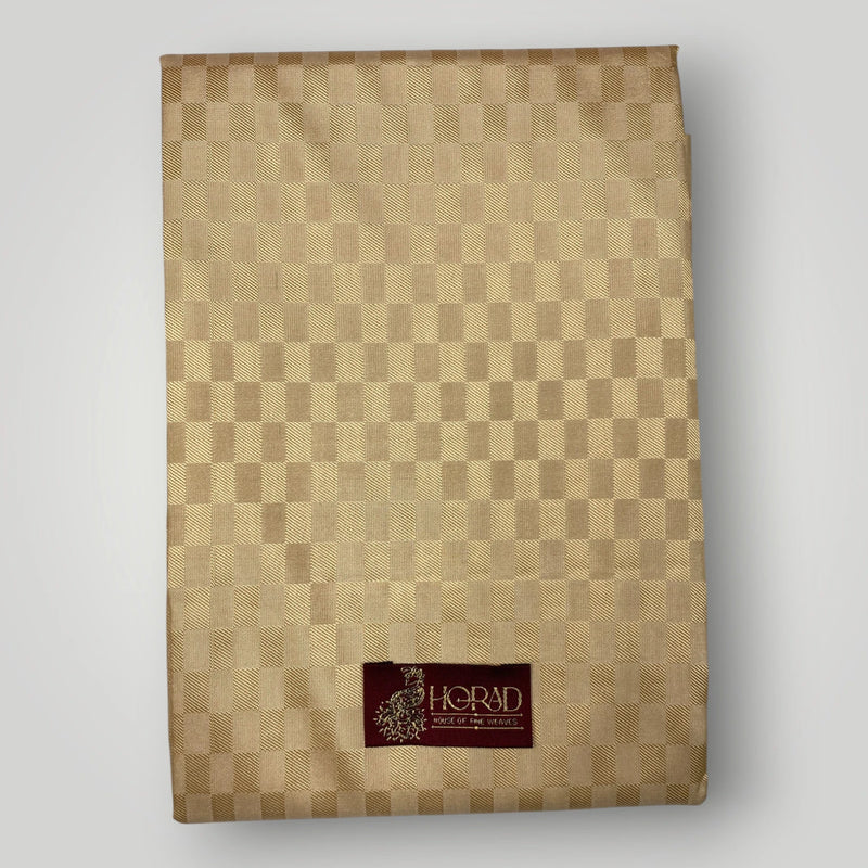Horad Premium Art Silk Gold Emboss Shirt Material+Dhoti ( 2 in 1)