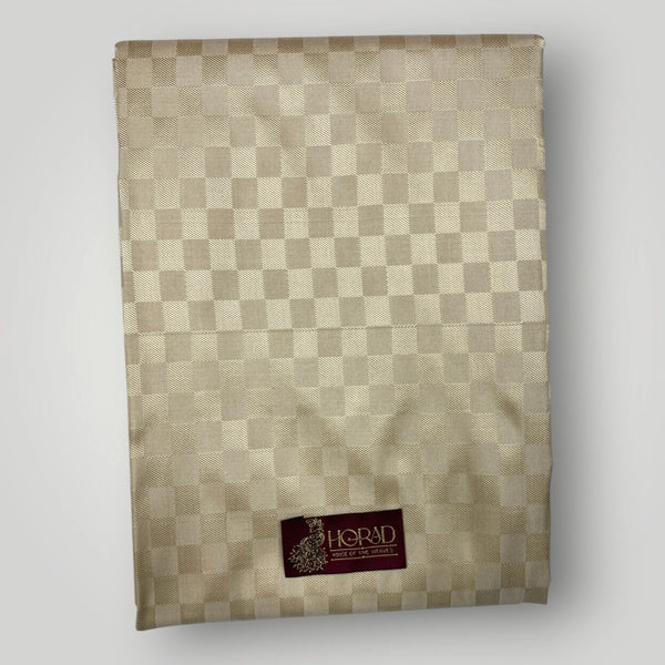 Horad Premium Art Silk Gold Emboss Shirt Material+Dhoti ( 2 in 1)