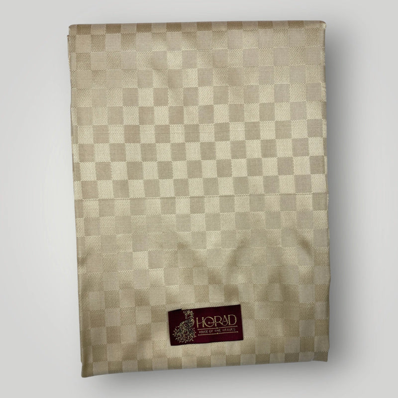 Horad Premium Art Silk Gold Emboss Shirt Material+Dhoti ( 2 in 1)