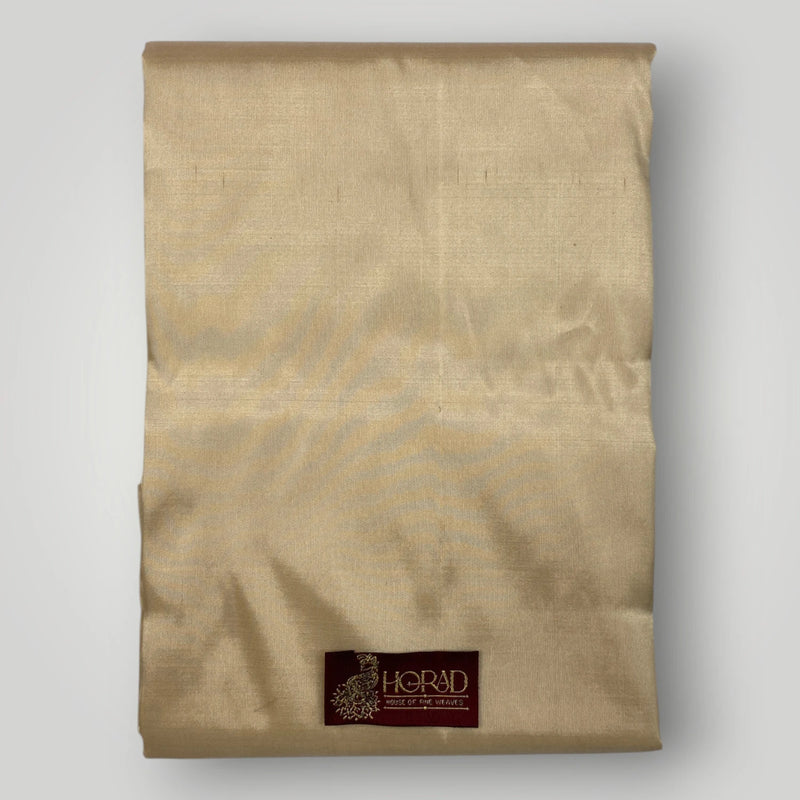 Horad Pure Silk Blend Gold Shirt Material + Dhoti ( 2 in 1 )