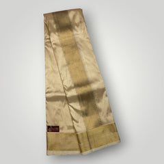Horad Pure Silk Blend Gold Shirt Material + Dhoti ( 2 in 1 )
