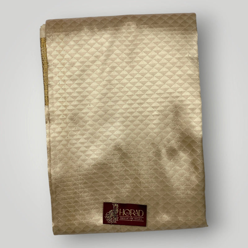 Horad Pure Silk Blend Gold Emboss Shirt Material + Dhoti