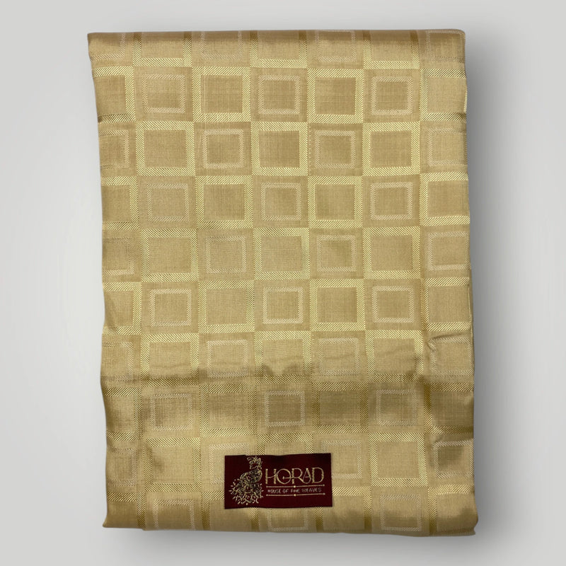 Horad Pure Silk Blend Gold Emboss Shirt Material + Dhoti ( 2 in 1 )