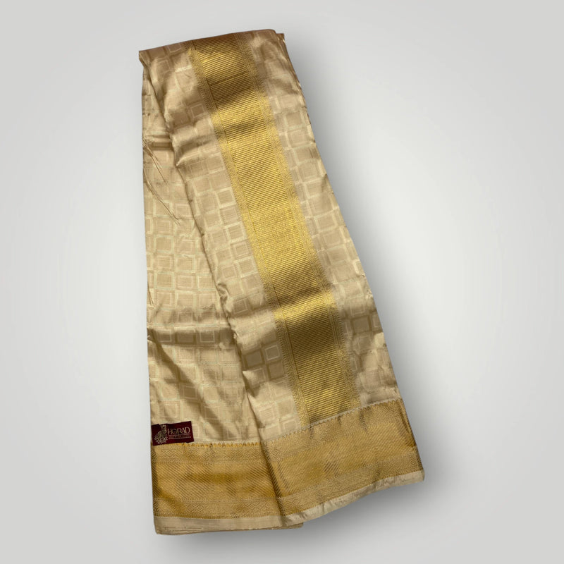 Horad Pure Silk Blend Gold Emboss Shirt Material + Dhoti ( 2 in 1 )