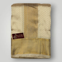 Horad Pure Silk Blend Gold Emboss Shirt Material + Dhoti ( 2 in 1 )