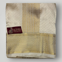Horad Pure Silk Blend Gold Emboss Shirt Material + Dhoti ( 2 in 1 )
