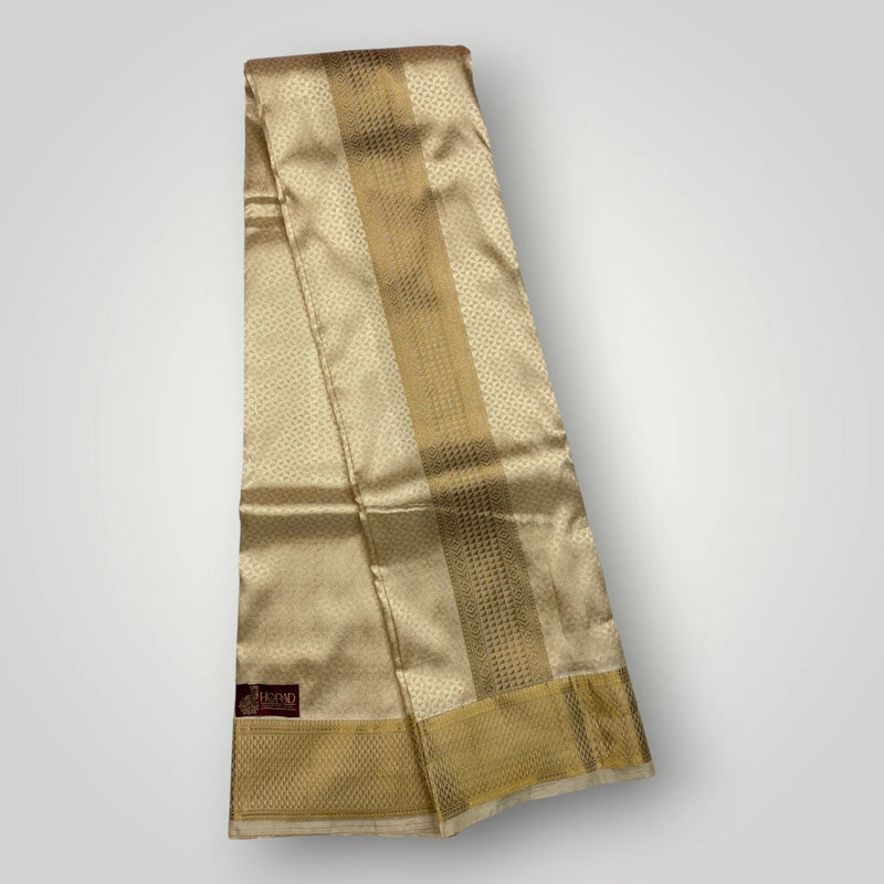 Horad Pure Silk Blend Gold Emboss Shirt Material + Dhoti ( 2 in 1 )
