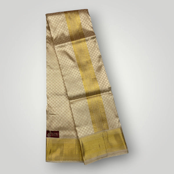 Horad Pure Silk Blend Gold Emboss Shirt Material + Dhoti ( 2 in 1 )