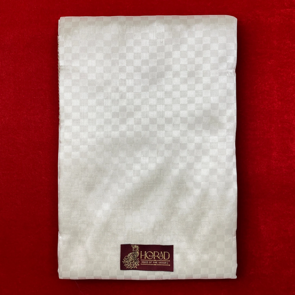 Horad Pure Silk Blend Cream Emboss Shirt Material + Dhoti ( 2 in 1 )
