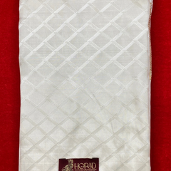 Horad Pure Silk Blend Cream Emboss Border Shirt Material + Dhoti ( 2 in 1 )