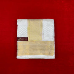 Horad Pure Silk Blend Cream Emboss Shirt Material + Dhoti ( 2 in 1 )