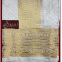 Horad Pure Silk Blend Cream Emboss Shirt Material + Dhoti ( 2 in 1 )