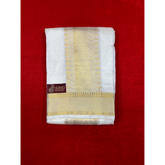 Horad Pure Silk Blend Cream Shirt Material + Dhoti ( 2 in 1 )