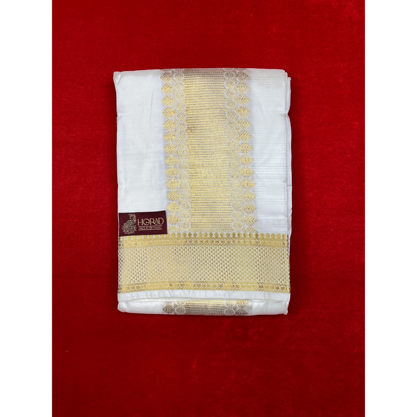Horad Pure Silk Blend Cream Shirt Material + Dhoti ( 2 in 1 )